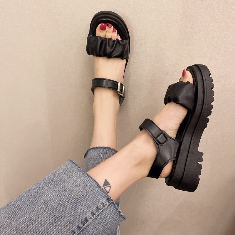 6.6 MID YEAR SALE LUMMYSHOP SANDALWANITA PLATFORM RUFFLE IMPORT PREMIUM