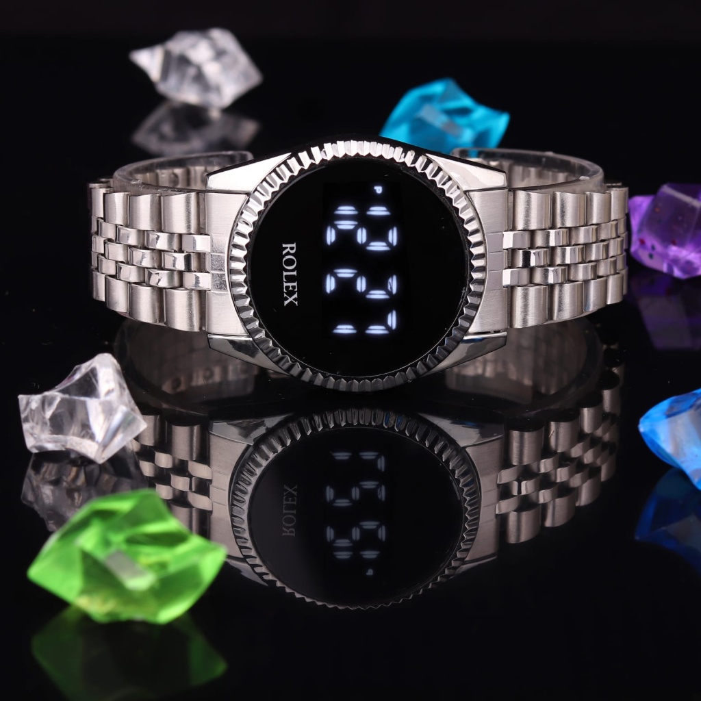 Jam tangan digital wanita ROLEX LED Touch screen best seller bonus box & batrai cadangan FORTUNAWATC