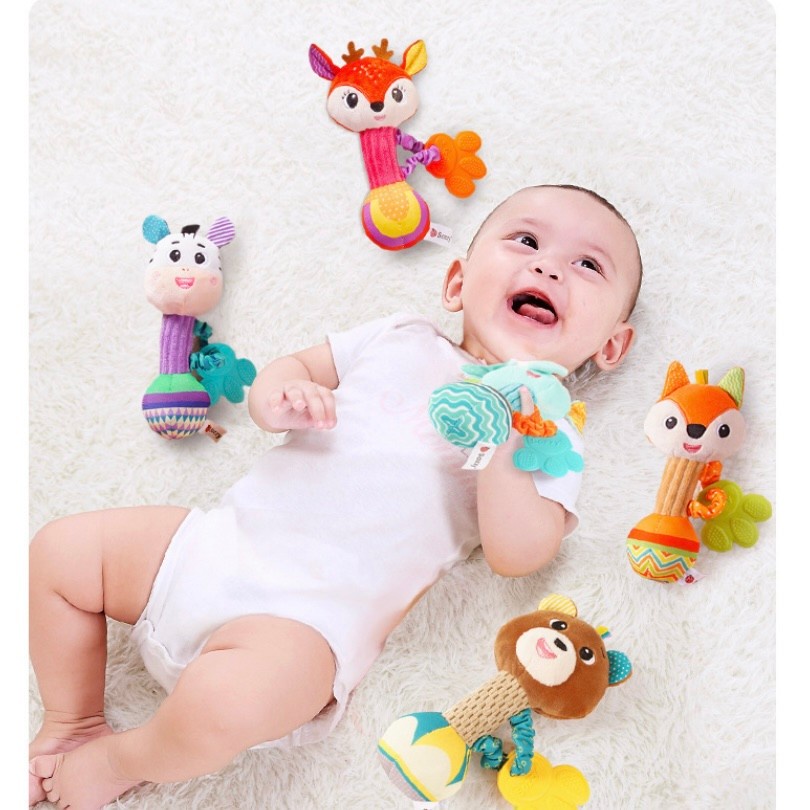 SOZZY RATTLE STICK | mainan rattle teether bayi | mainan genggam tangan gigitan