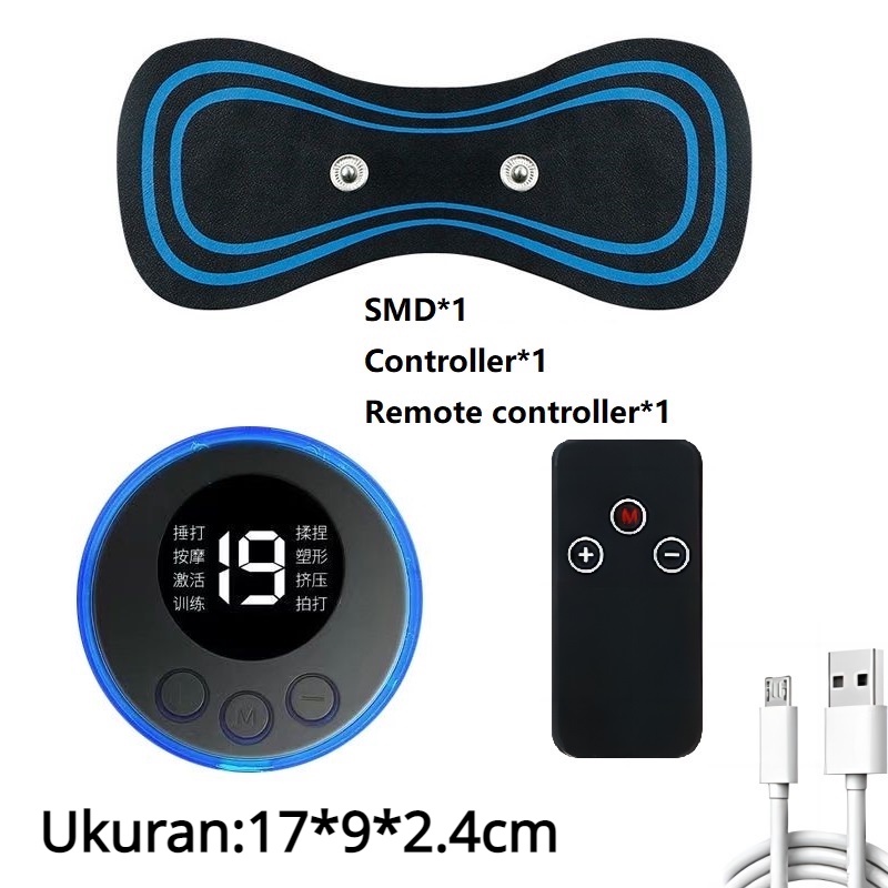 【With Remote】EMS Alat Pijat/EMS Mini Massager/EMS Pijat Leher EMS Pad/Alat Pijat Terapi Leher/Alat Terapi Mikro Panas/EMS Elektrik Pad