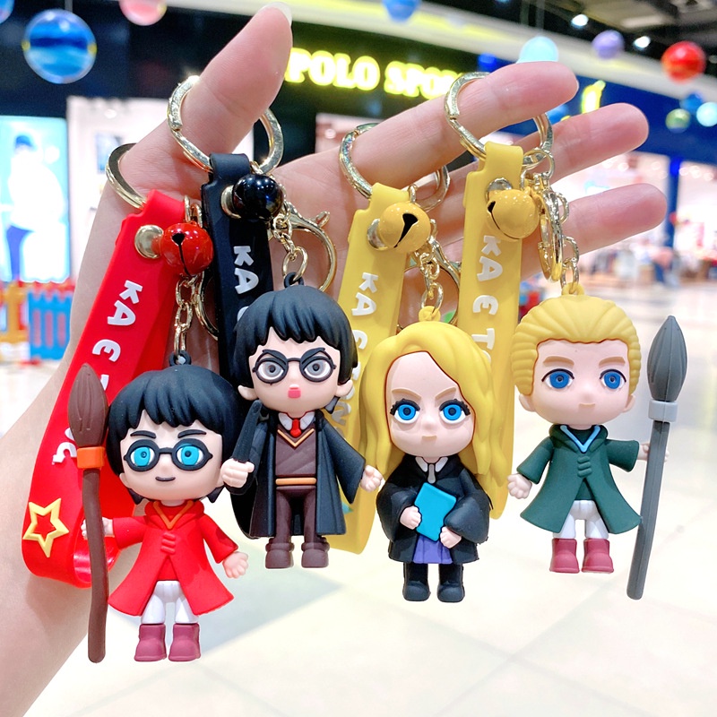 3d Harry Potter Universal Liontin Gantungan Kunci Untuk Airpods Inpods 1 2 3 PRO 4 6 12 I12 i13 Pro4 pro6 Bluetooth Earphone Case Cover DIY Mobil Rumah Keys Rantai