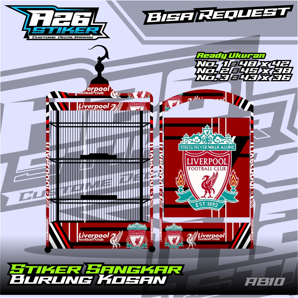 Stiker Sangkar Burung Sangkar Burung kotak,Burung Kacer, Pleci,Cucak Ijo,Dll Full Laminasi Anti Air.
