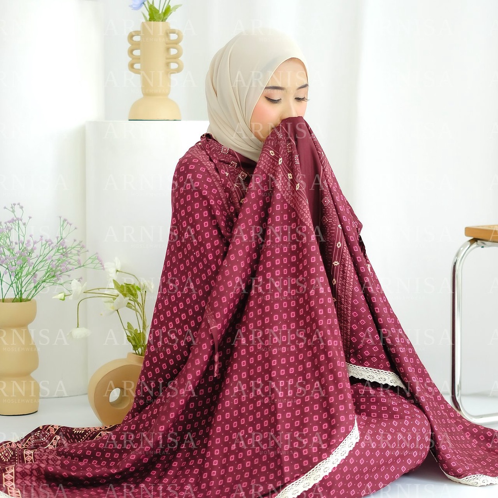 Mukena Dewasa Premium 2 in 1 Zipper TURKISH SERIES Arnisa