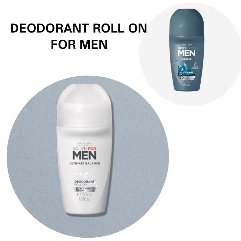 NORTH FOR MEN ULTIMATE BALANCE DEODORANT ROLL ON,deodoran murah, deodoran ampuh, oriflame original, 