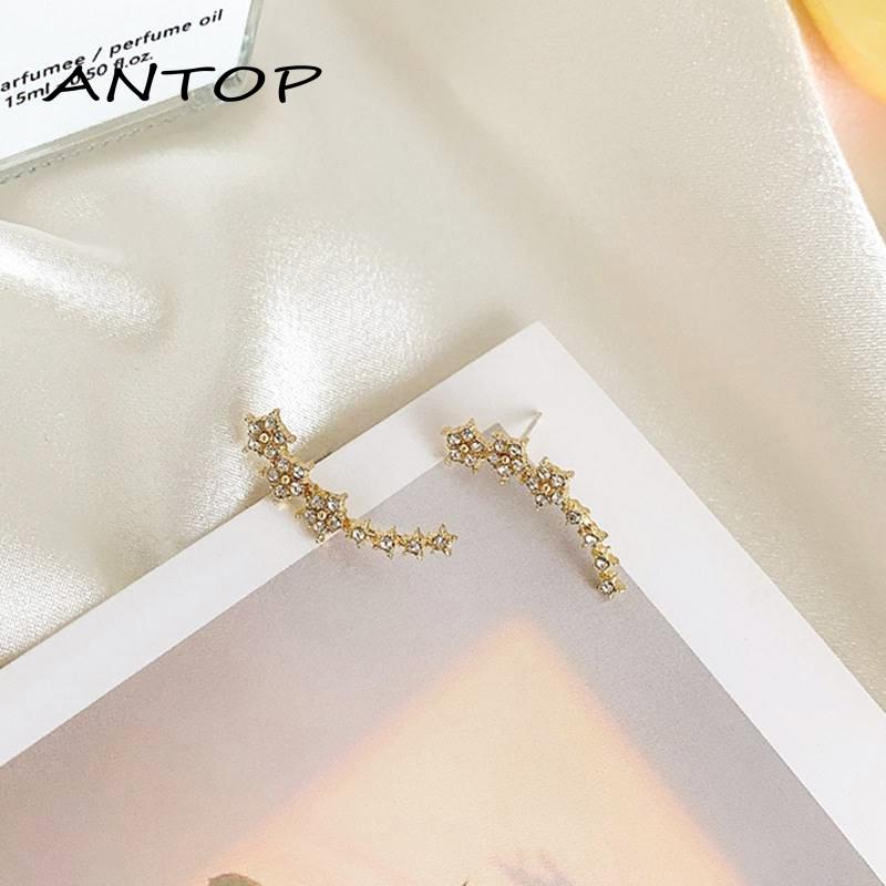 [antop] Premium Sense Pentagram Berlian Anting Serbaguna Temperamen Feminim