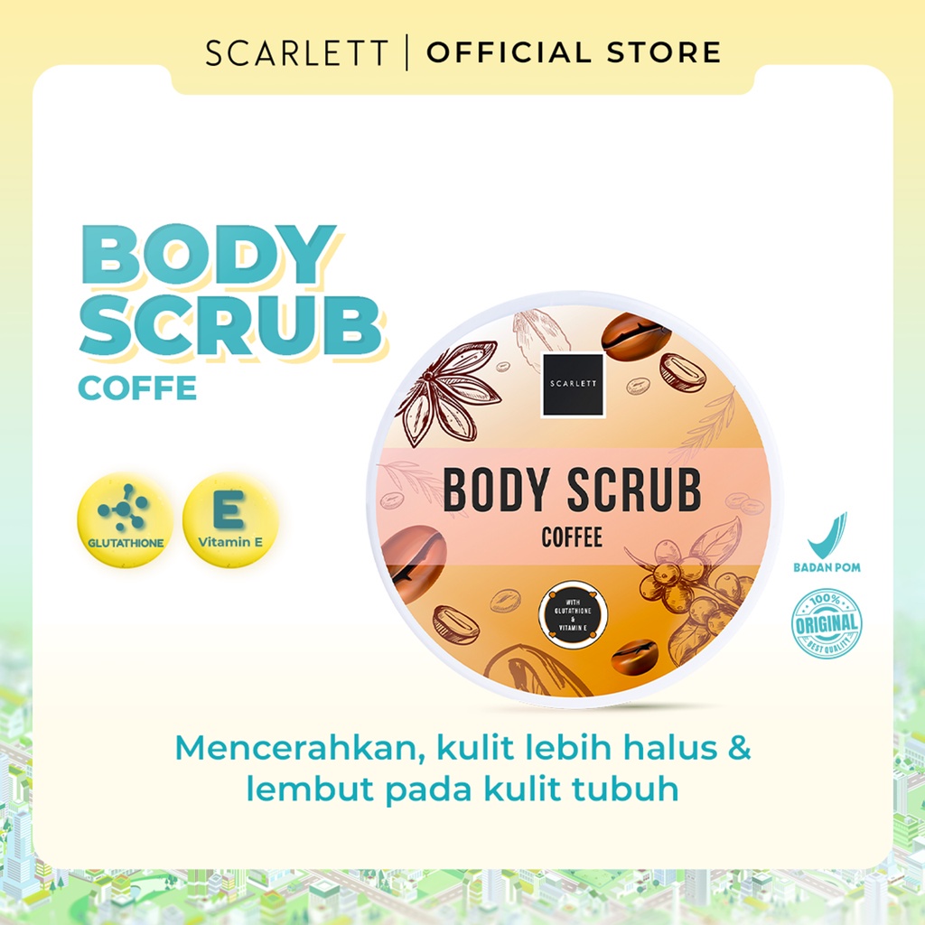 Scarlett Whitening Body Scrub Coffee