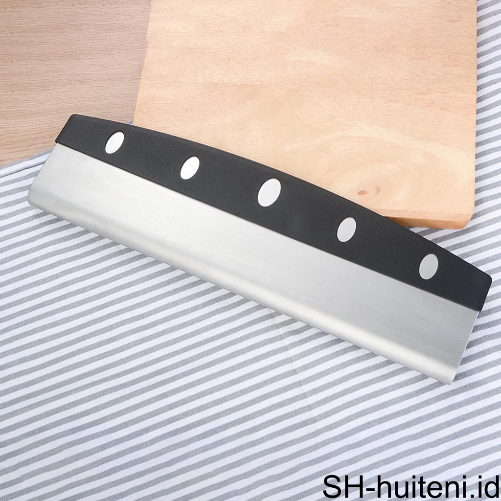 Pisau Pemotong Pizza Stainless Steel Aman Tajam Pizza Rocker Dengan Penutup Mata Pisau