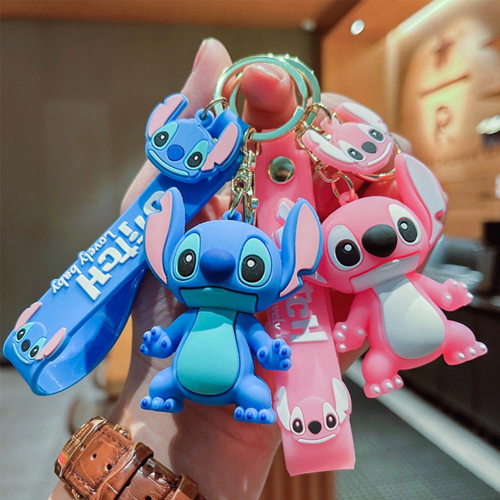 Timekey Gantungan Kunci Patung Anime PVC Kartun Keren Wanita Pria Anime Keyrings Untuk Pesta Ulang Tahun Anak C6Y7