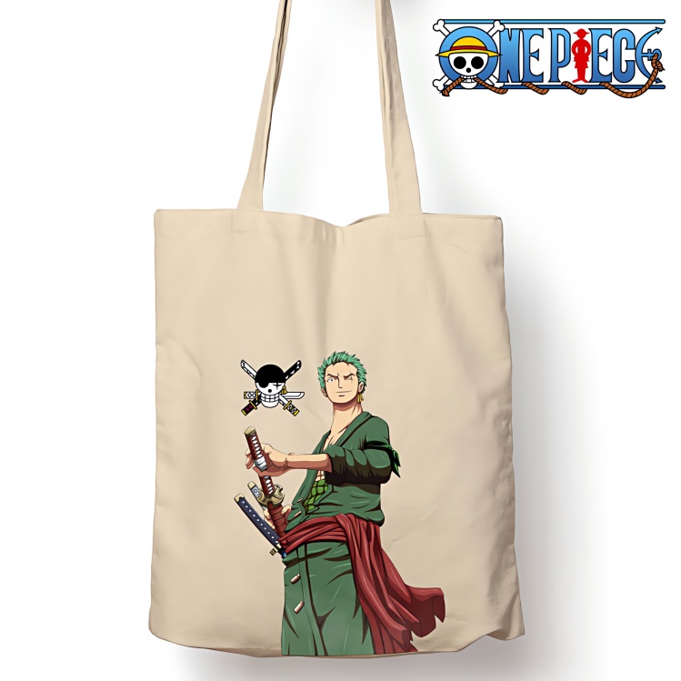 Totebag Anime One Piece Roronoa zoro Tote bag premium Totebag zipper totebag velcro Termurah