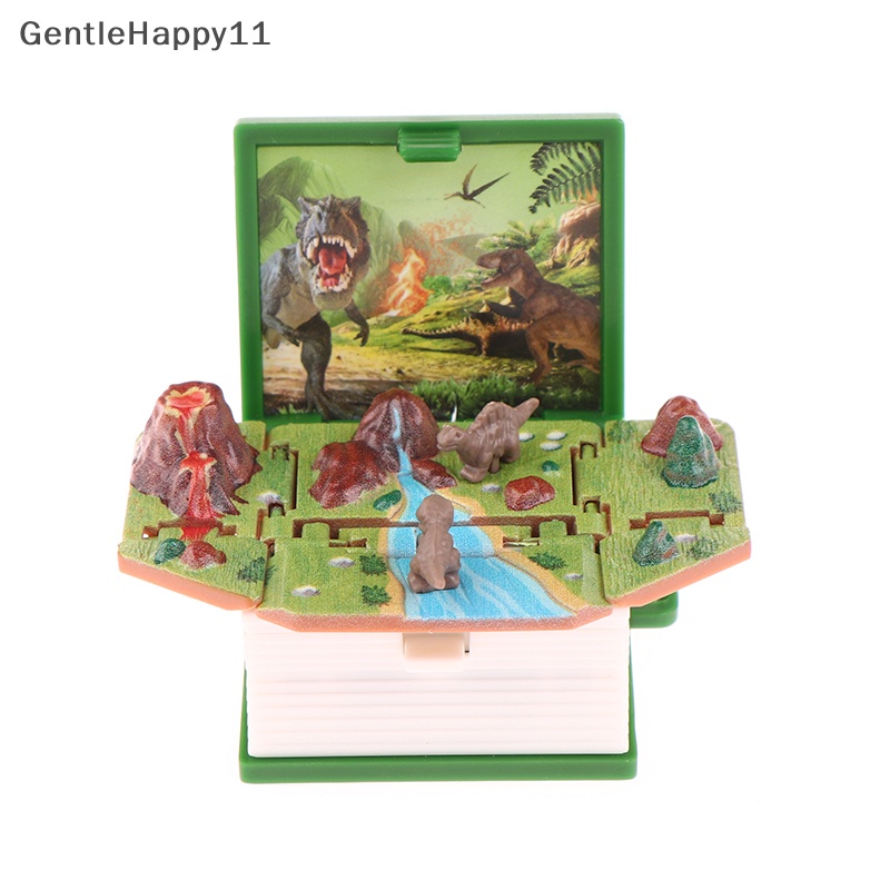 Gentlehappy Novelty Mini Dinosaurus Gantungan Kunci Mainan Game Genggam Anak Pop Out 3D Dino Dunia id