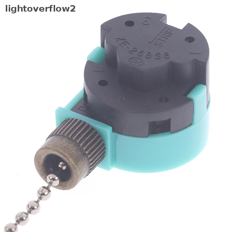 [lightoverflow2] 1pc Saklar EU/US Adjustable Speed Pull Chain Tombol Kontrol Saklar Kipas Plafon [ID]