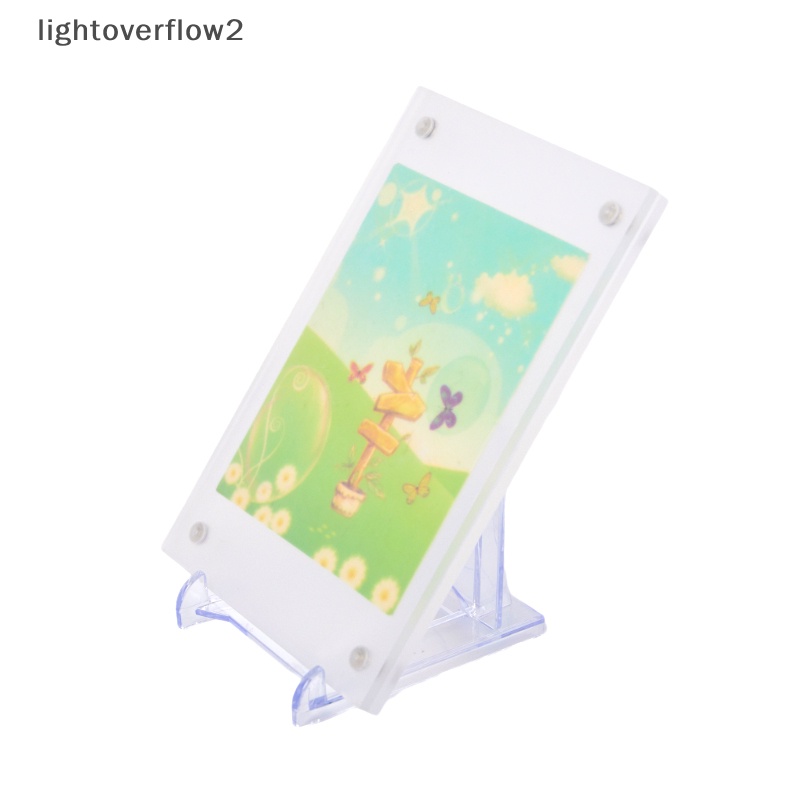 [lightoverflow2] Photocard Display Alat Tulis Bingkai Foto Akrilik Transparan Display Stand Dekorasi Album Stand Pajangan Kecil [ID]