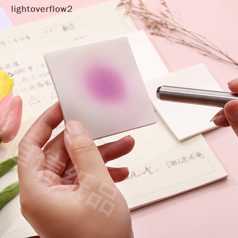 [lightoverflow2] 50lembar Fotosensitif Memo Pad Warna Sticky Notes Transparan Anti Air Sticky Notes Untuk Siswa Sekolah Alat Tulis Kantor [ID]