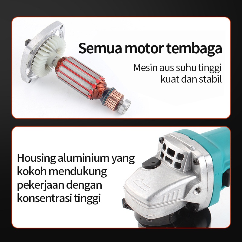 PAKET LENGKAP !!! Angle Grinder Mesin Gerinda Tangan free accerois