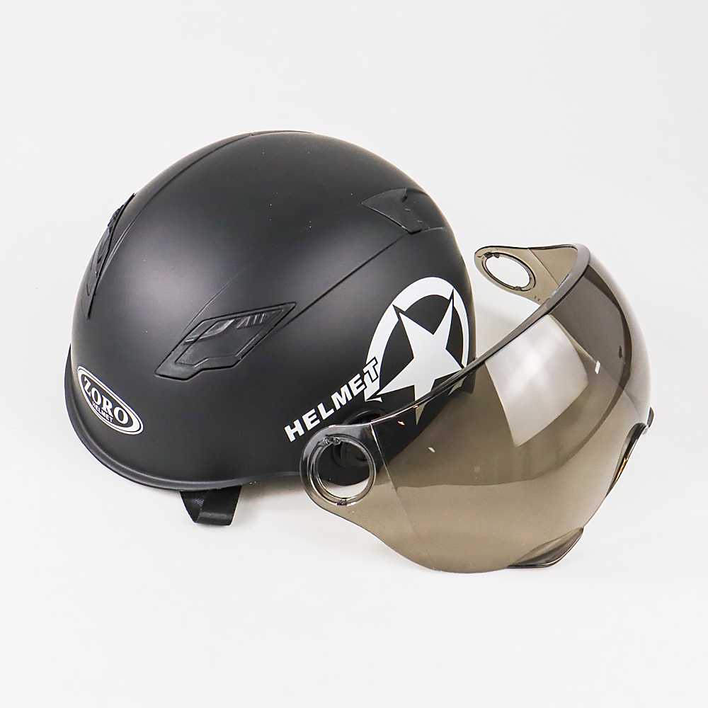 ZORO Helm Sepeda Skuter Elektrik Half Face Visor