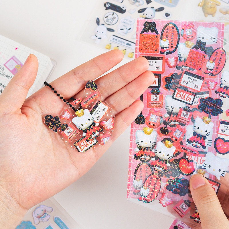 TERBARU STIKER SANRIO GLOSSY BLINK2 STICKER CINNAMOROLL KUROMI MELODY