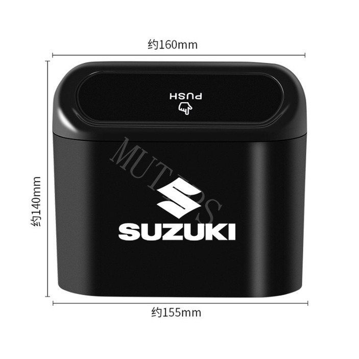 Suzuki Tempat Sampah Mini Portable Mobil Gantung Tutup Flip Dustbin Back Seat Waterproof ABS Storage Box Organizer Untuk Swift SX4 S-cross Jimny Grand ERTIGA XL7 Vitara Brezza Ignis Wagon R