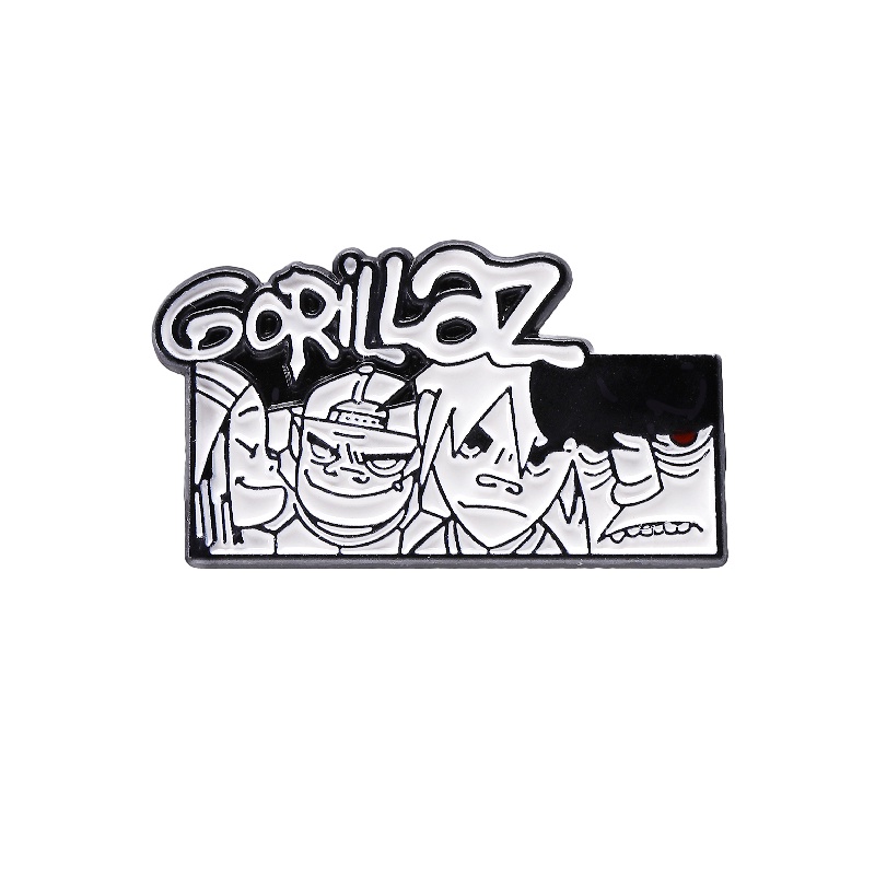 Bros Seri Band Virtual Gorillaz Album Musik Brooch Ransel Badge Hadiah Untuk Teman