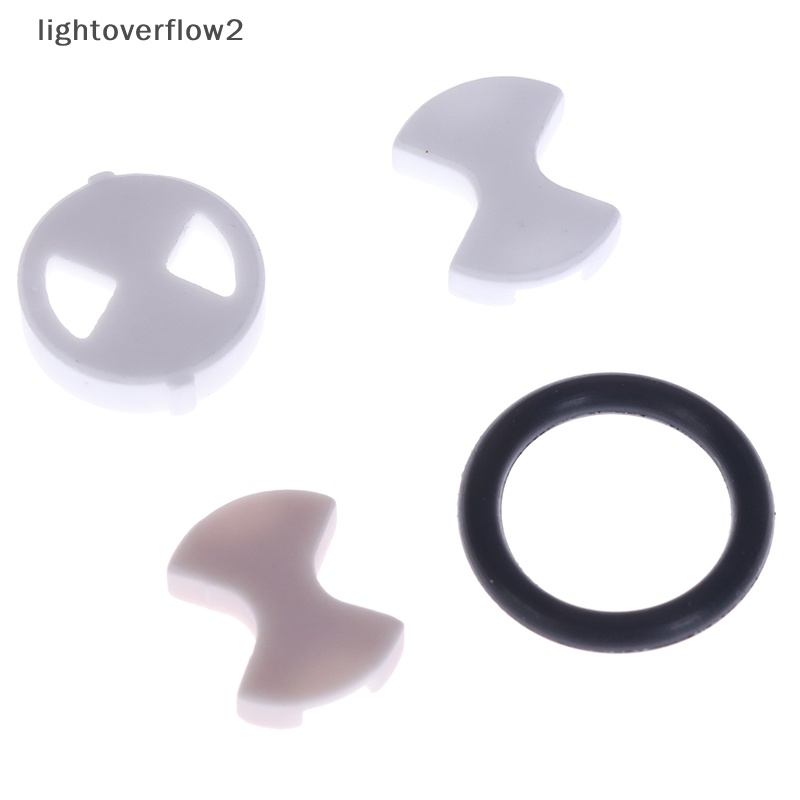 [lightoverflow2] 8pcs/set Ceramic Disc Silicon Washer Insert Turn Replacement1Per2 &quot;Untuk Valve Tap [ID]