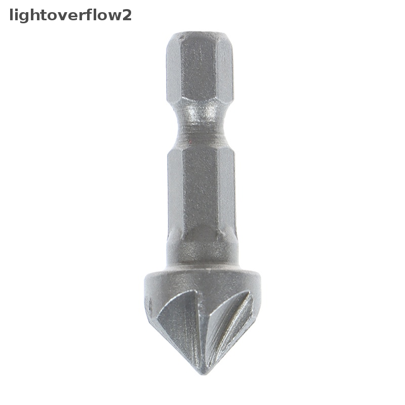 [lightoverflow2] Mata Bor 6 Flute Countersink Chamfer Cutg Alat Pertukangan Gagang hexagon [ID]