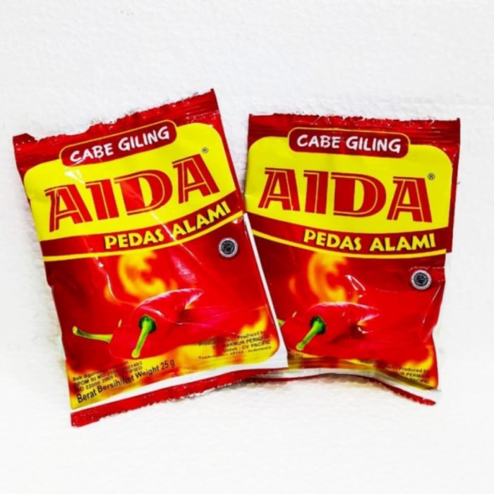 

aida cabe giling sachet 25 gr/ cabe bubuk aida renceng sachet