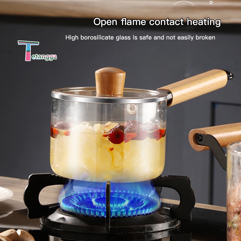 Glass Pot / Panci Masak Kaca Tahan Panas Stewing Soup Pot Borosilicate Glass  / Panci Kaca Transparant Anti Api Anti Panas Borosilicate