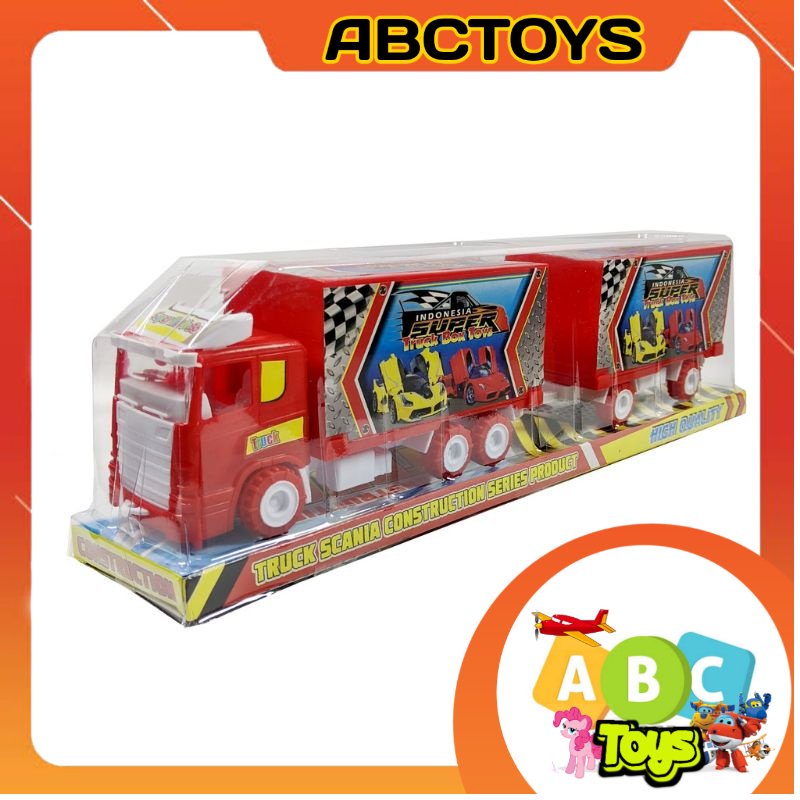 Mainan Anak Truk Box Gandeng/Mainan Anak Truk Gandeng/Truk Box Paket