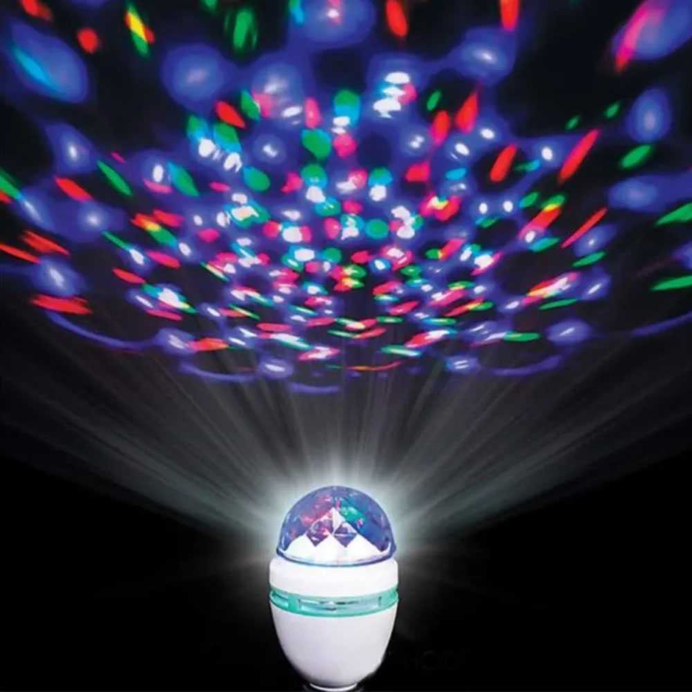 SEACAT Lampu LED RGB Color Crystal Rotating Light Bulb E27 3W - EP27