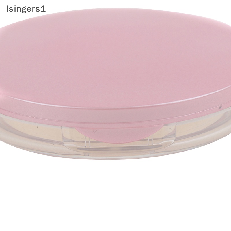 [lsingers1] Ayakan Kosmetik Kosong Portabel Wadah Toples Longgar Kotak Puff Case Dengan Cermin Butik