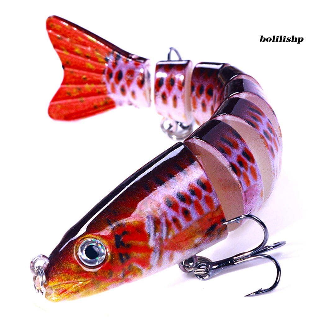 Bo-12.8cm/18g Bionic Umpan Simulasi Mata Ikan Warna Terang Tampilan Realistis Fleksibel Desain Kait Treble Warna-Warni Sangat Simulasi Memancing Umpan Umpan Perlengkapan Memancing