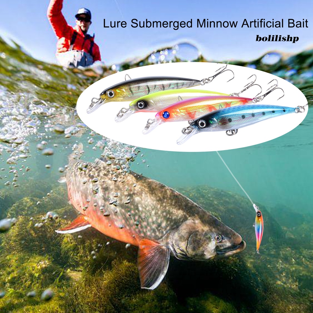 Bo-9cm/7.3g Umpan Pancing Tajam Kait 3D Simulasi Fisheyes Reflektif Angling Lure Tenggelam Ikan Kecil Buatan Umpan Memancing Luar Ruangan