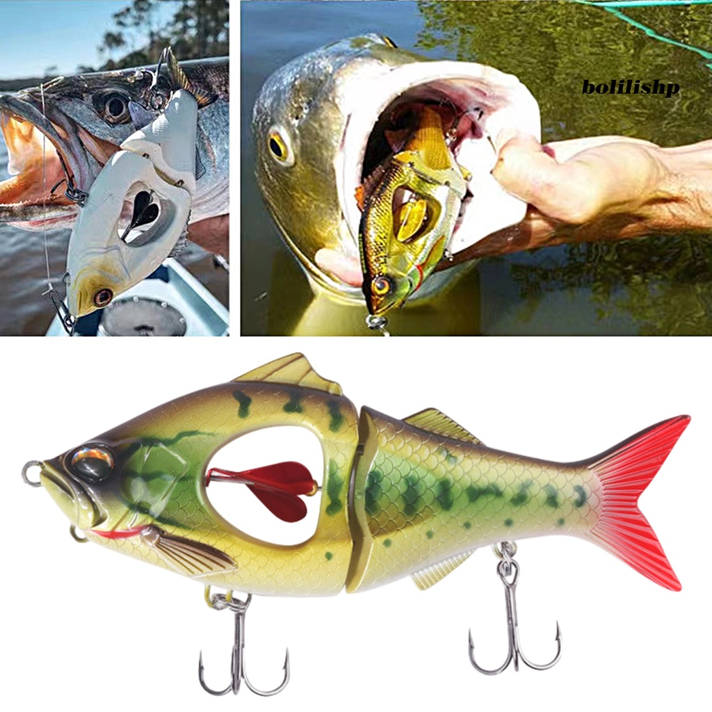 Bo-memancing Umpan Tenggelam Bentuk Hidup Swimbait Tahan Air Pengerjaan Halus Crankbait Baling-Baling Gaya Renang Alami Putar 360derajat Keras Memancing Umpan Alat Pancing