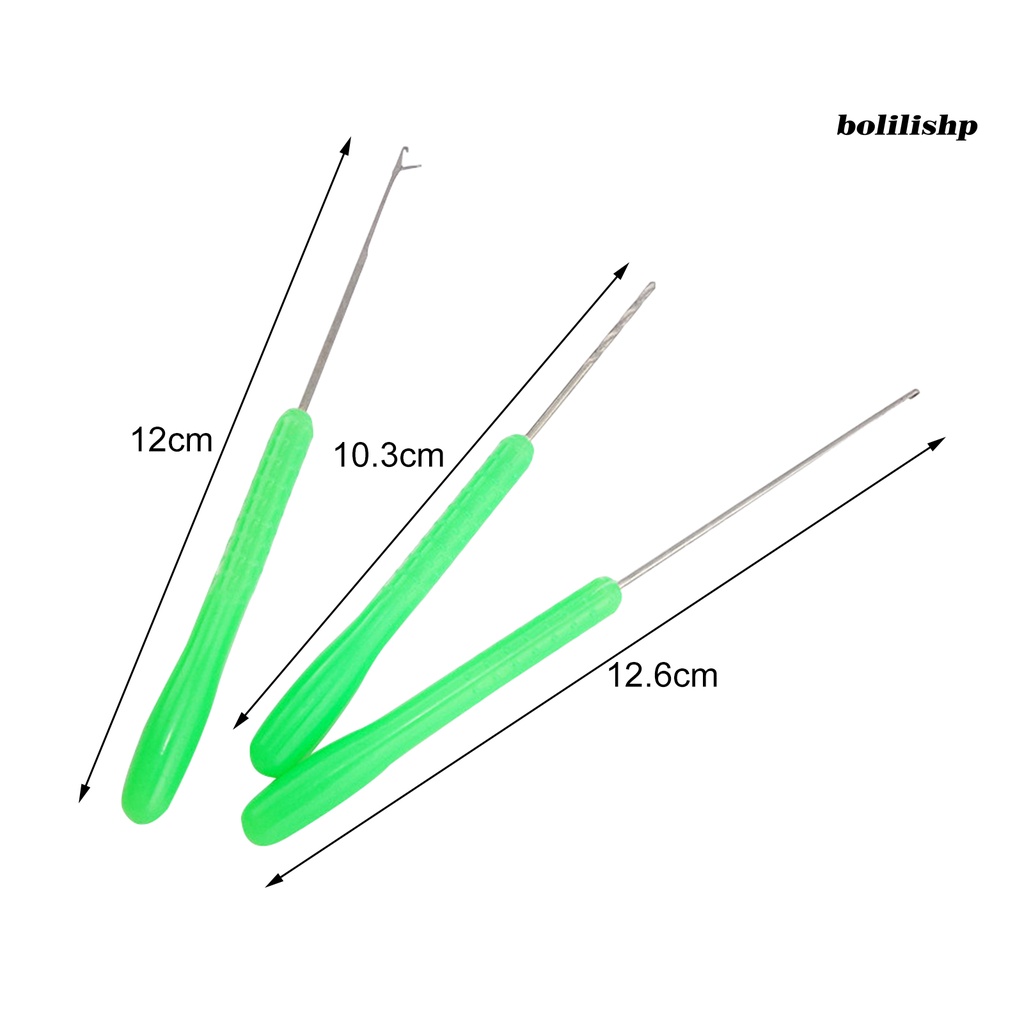 Bo-3 Pcs/Set Umpan Jarum Set Sederhana Digunakan Kuat Dan Kokoh Portabel Tahan Aus Ukuran Kecil Memakai Umpan Baja Karbon Tinggi Tahan Lama Anti Karat Lure Needle Set Untuk Memancing Di Luar Ruangan