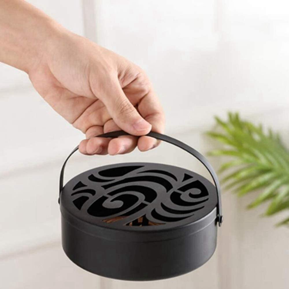 [Elegan] Tempat Koil Nyamuk Tahan Lama Bulat Klasik Tahan Panas Dengan Pegangan Retro Mosquito Coil Case