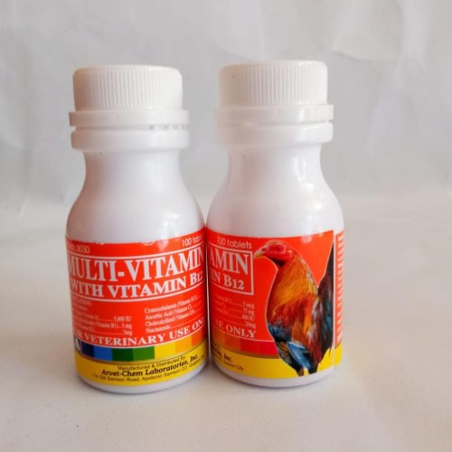 JUAL MULTIVITAMIN MULTI-VITAMIN IMPORT AYAM ADUAN UNGGAS ECERAN 1 TABLET WITH VITAMIN B12 ARVET-CHEM