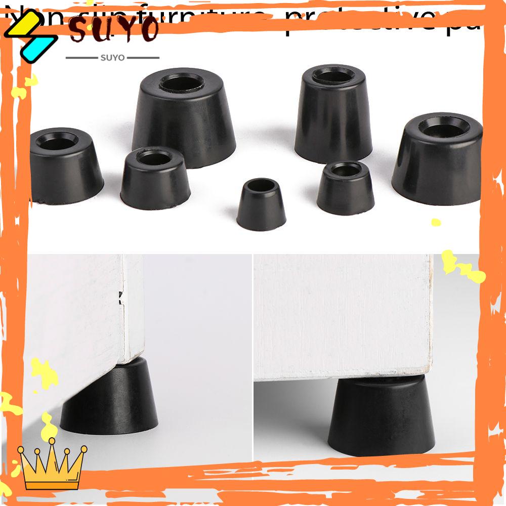 Suyo 8pcs Keset Kaki Karet Aksesoris Instrumen Kabinet Speaker Hitam Pad Pelindung