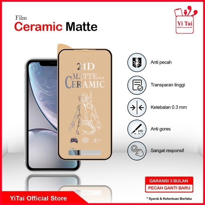 YITAI - Ceramic Matte Anti Glare Tecno Spark 5 Pro 7 Pro 6 Go 7 7 NFC