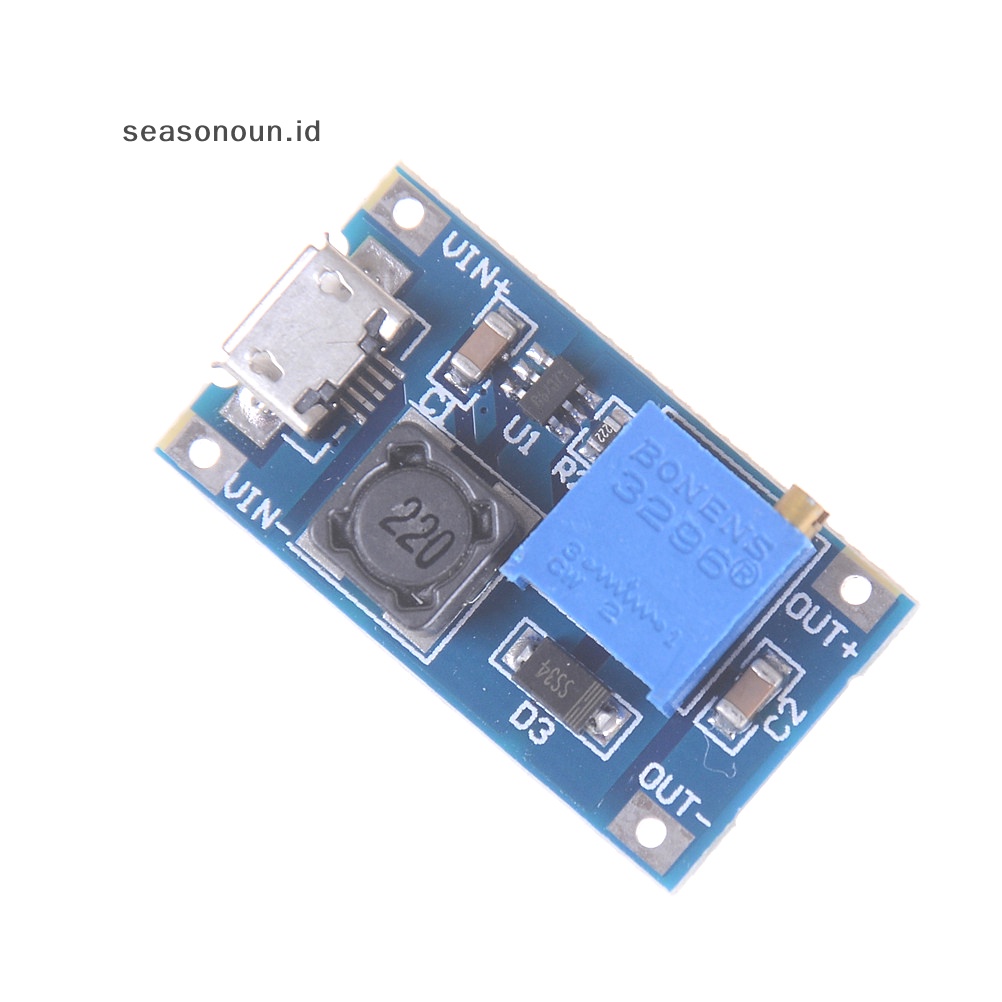 Seasonoun DC-DC Usb2~24V Ke5~28V 2A Boost Step Up Adjustable Regulator Power Module.