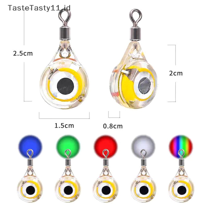 Tastetasty Deep Water Drop LED Lampu Pancing Bentuk Mata Kedip Cumi Fishing Lure Light.