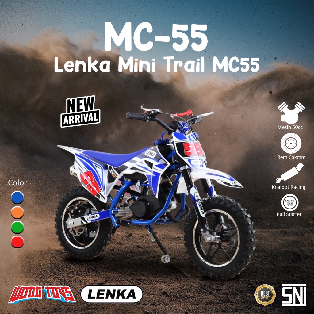 Lenka Motor Cross MC55 (MC-55) - Mainan Motor Mini Trail Lenka MC55