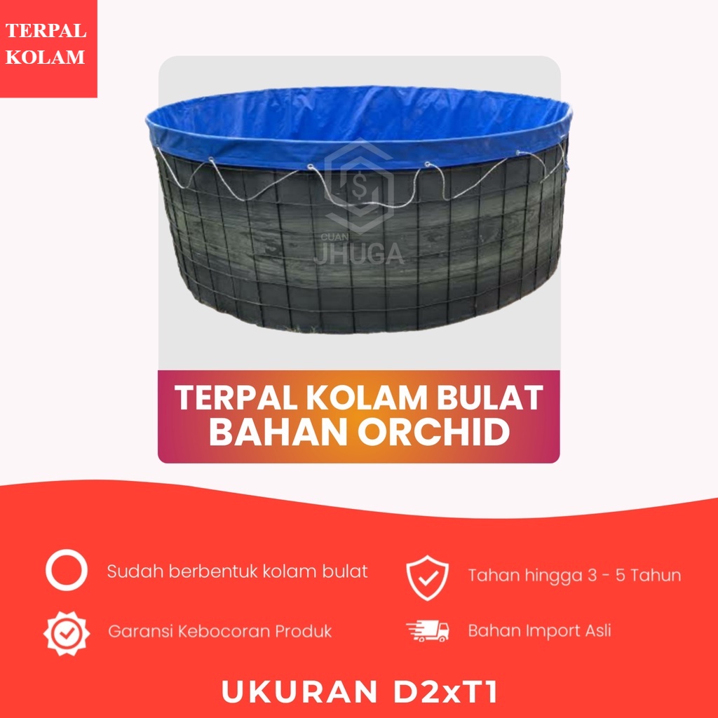 TERPAL KOLAM BULAT D2xT1 / D200x100 TERPAL KOLAM ORCHID