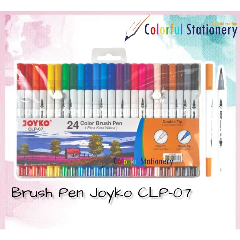 

Brush Pen / Color Brush Pen Joyko 24 Warna CLP 07 (Set)