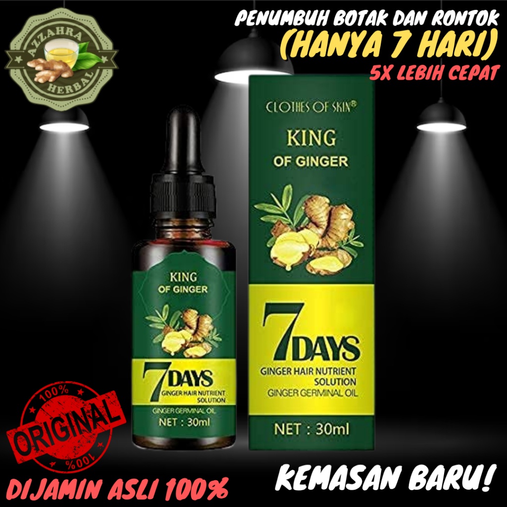 Penumbuh Botak Dan Rontok (HANYA 7 HARI) Pria Anak Bayi Balita Cepat Serum Essence Penghitam Uban Penyubur / 7 Days Ginger Germinal Original