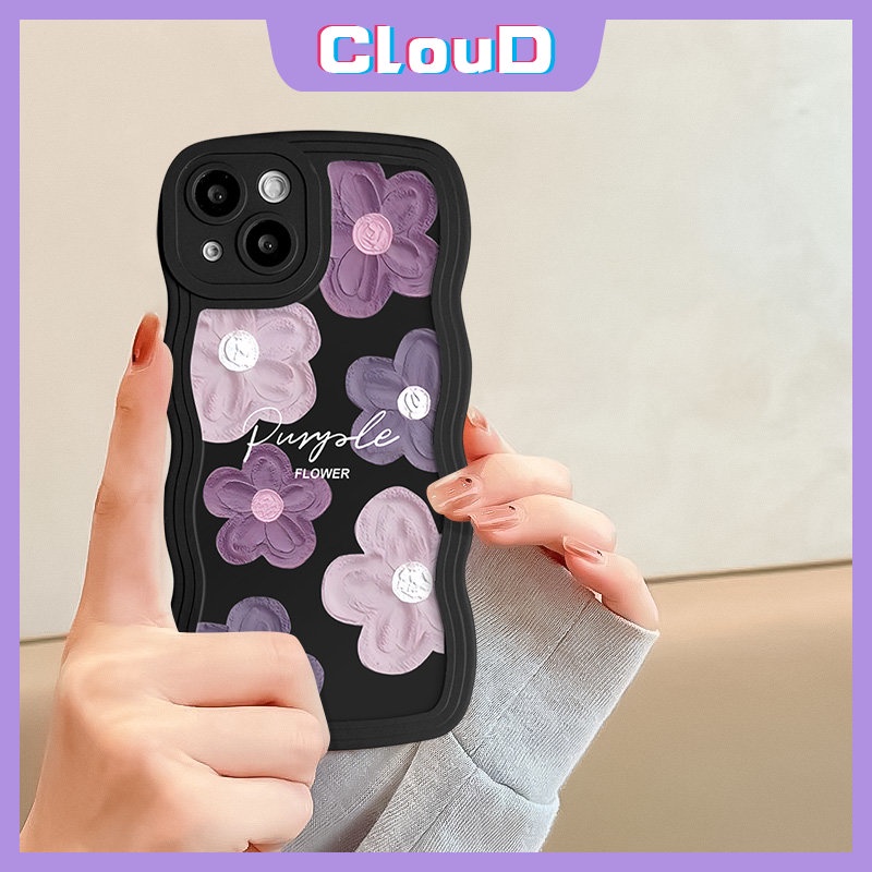 Case Bunga Lukisan Cat Minyak Fashion Redmi 9C 9A 12C 9T 10 9 10C A1 10A A1+Redmi Note 9s 8 9 11s 10s 11 11 10 Pro Max POCO X3 NFC Pro M3 Mi 11T Pro Soft Tpu Wavy Edge Sarung Bunga Art