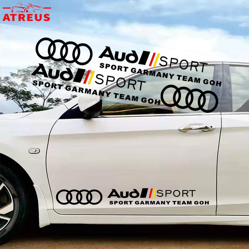 Audi Stiker Mobil Auto Door Side Body Decor Decals Anti Gores Penutup Lecet Untuk Audi A3 8l A1 Q5 TT mk2 A5 A4 B7 B8 B5 A6 C7 C6 Q7 Q3 Q2 E-tron Aksesoris Dekorasi Mobil