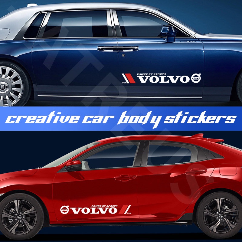 Volvo Stiker Mobil Auto Pintu Sisi Body Decor Decals Anti Gores Cover Lecet Untuk Volvo XC60 S60 S80 XC90 V60 XC40 C40 Aksesoris Dekorasi Mobil