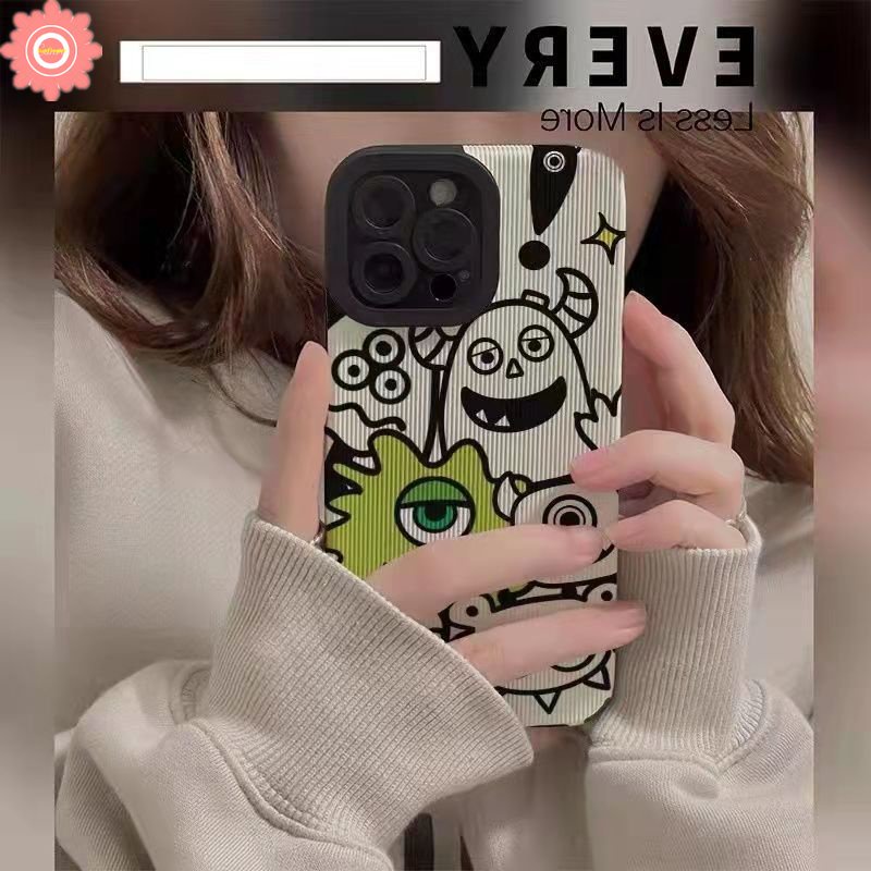 IPHONE Case Kartun Line Kitty Kucing Lucu Kompatibel Untuk Iphone11 14 12 13 Pro Max7 8 Plus X XR XS Max Lovely Monster University Shockproof Gaya Korea Case Penutup Belakang