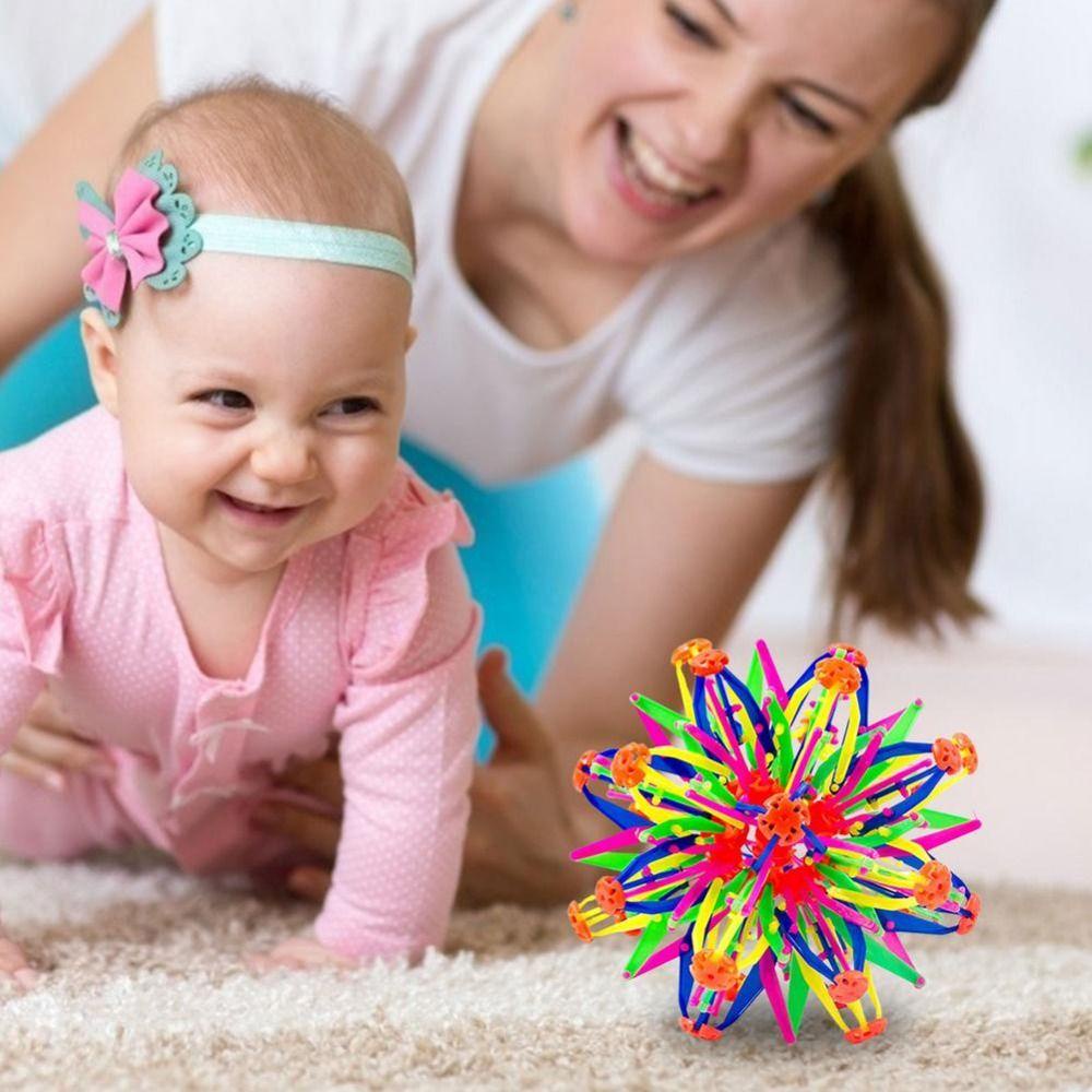 AUGUSTINA Throw A Ball Stretching Shrinkage Kids Anxiety Toys Magic Beach Kick Sensory Toys Ekspanding Sphere