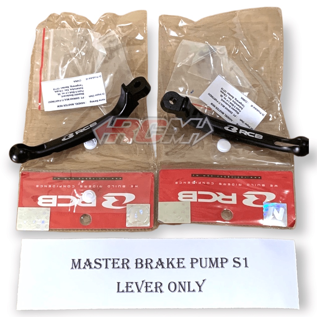 MASTER BRAKE PUMP TUAS REM HANDLE ONLY LEVER ONLY HANDLE HENDEL HANDEL HANDEL MASTER REM RACINGBOY BRAKE TUAS REM S1 KANAN KIRI RIGHT UNIVERSAL MOTOR ORI ORIGINAL RCBB RCB RACING BOY RACINGBOY ASLI