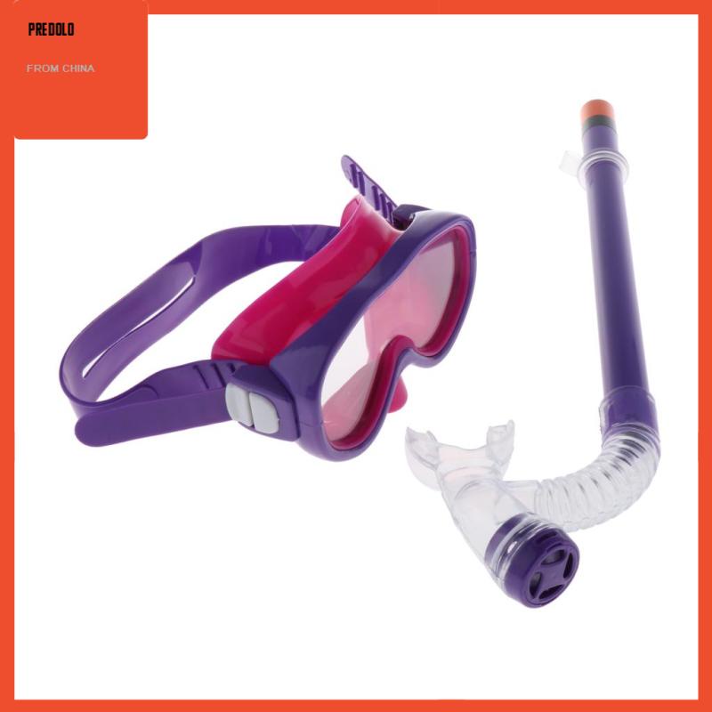 [Predolo] Set Snorkel Silikon, Kacamata Diving, Diving Set Snorkel Anak -